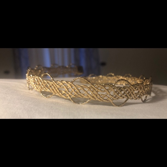 Gold color choker necklace - Picture 1 of 6